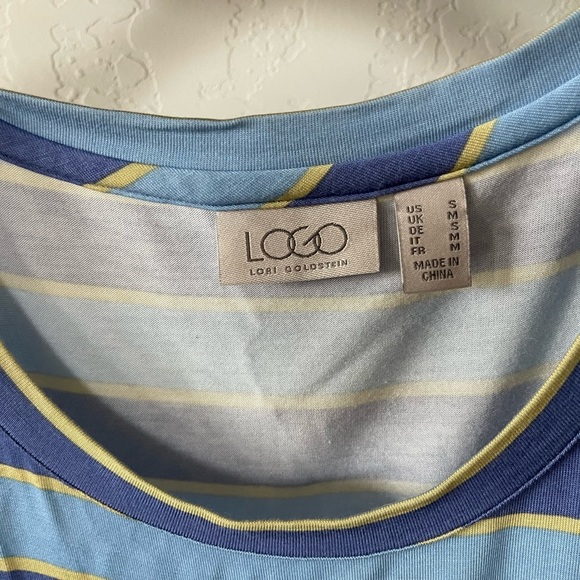 Logo Lori Goldstein| Jersey Knit Striped Tank Top, Size Small•••Flowy & Comfy - Picture 4 of 8
